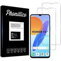 Phonillico® Gehard glas voor Honor X8 5G [Pack 2] Glass Film Screen Protector