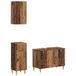 vidaXL - 3-delige badkamerkast set - DELFT - Oud hout