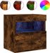 vidaXL Tv-wandmeubel met LED-verlichting 40x30x40 cm gerookt eiken
