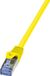 LogiLink RJ45 Netwerk Aansluitkabel CAT 6A S/FTP 0.25 m Geel Vlambestendig, Snagless