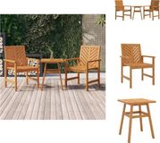 vidaXL 3-delige loungeset massief acaciahout bruin