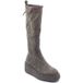 Café Noir bottes compensées stretch effet daim avec charm marron foncé 36