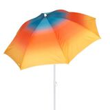 AKTIVE Strandparasol, 180 cm, 8 ribben, kleurrijk patroon, UV50-bescherming, kantelbare en in hoogte verstelbare stalen mast, licht en afneembaar, hoes met schouderriem inbegrepen (62428), kleurrijk