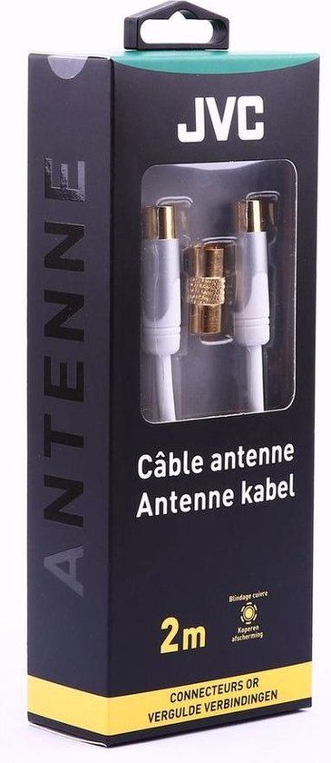 JVC antennekabel COAXIAL CABLE Wit M/M 2m