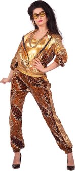Wilbers Rapper Kostuum - Brabantse Camping Kitch Panter - Vrouw - Maat 42 - Carnaval