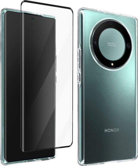 Bigben Connected, Hoesje geschikt voor Honor Magic 5 Lite 5G - Set met Flexible Glass, Transparant