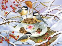 Cobble Hill Puzzle XXL Chickadee Tea 275 pièces