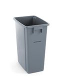 HENDI Afvalbak, smal, prullenbak, 60L, 455x315x(h)580mm, grijs
