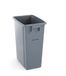 HENDI Afvalbak, smal, prullenbak, 60L, 455x315x(h)580mm, grijs