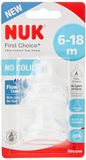 NUK 2 x First Choice Fopspeen + Flow Control Siliconen