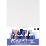 Daler-Rowney Graduate Panel, gemengd weefsel, polykatoen, fijne korrel, 350 g/m², A3-29,7 x 42 cm, wit, kunststudenten en amateurs, 1 stuk
