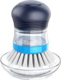 MR.SIGA Zeep Doseert Palmborstel Opbergset, Keukenborstel met Houder voor Pot Pan Sink Reiniging, 1 Set