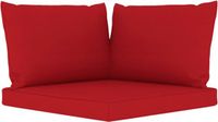 vidaXL Palletkussens - 3 stuks - Oxford stof - Rood