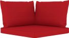vidaXL Palletkussens - 3 stuks - Oxford stof - Rood