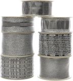 Decoris 5 stuks! Lint zilver