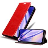 Cadorabo Hoesje geschikt voor Nokia 7.1 PLUS / X7 in APPEL ROOD - Beschermhoes met magnetische sluiting, standfunctie en kaartvakje Book Case Cover Etui