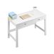 VEVOR Bureau d'Enfant avec 2 Tiroirs, Table d'Étude Moderne en MDF Blanc