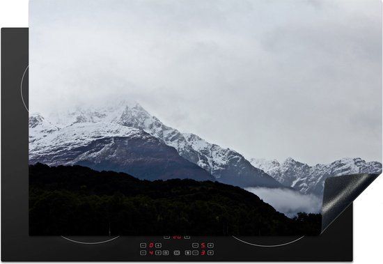 KitchenYeah® Inductie beschermer 77x51 cm - Berg - Sneeuw - Wolk - Inductiebeschermer - Inductiemat - Inductieplaat mat