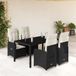 Prolenta Maison Exclusive - Ensemble de bistro de jardin 5 pcs coussins noir poly rotin