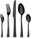 Unyqoos® bestekset voor 6 personen, 30-delig, mat zwart titanium, roestvrij staal, vaatwasmachinebestendig