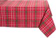 DII Tartan Holly Plaid, katoen, rood & groen, vierkant kersttafelkleed, 52 x 52 cm