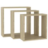VidaXL 326719 MDF Hout Wandschappen 3 stuks