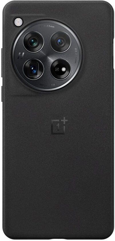 OnePlus 12R Hoesje Sandstone Textuur Back Cover Zwart