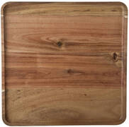 Cosy&Trendy Houten dienblad met opstaande rand 26 x 26 cm vierkant - Serveerbladen/dienbladen van hout