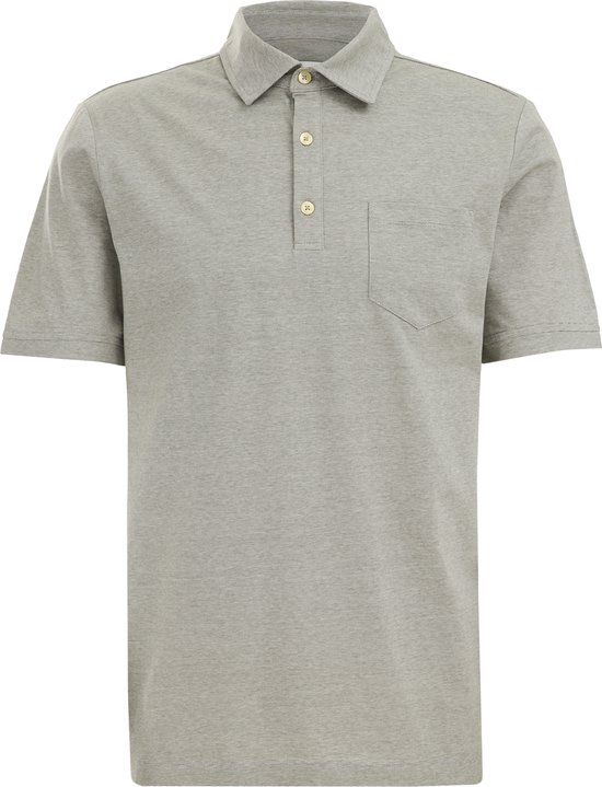 Van Gils Heren slim fit gemêleerde polo - Green - XXL - 100% Katoen - Lente/Zomer 2024