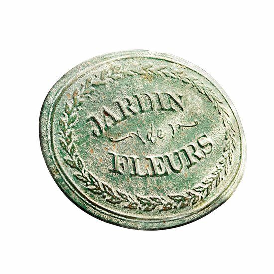 Loberon Decoboard Jardin de Fleurs antiekgroen