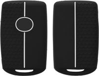 kwmobile autosleutel hoesje geschikt voor Mazda 3-Knoppen CX30 CX50 CX60 CX90 MX-30 hoes - Siliconen autosleutel behuizing - Auto sleutel case met honingraat - Sleuteletui in zwart / wit