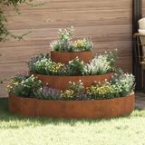 vidaXL Plantenbak Roestig 120 x 120 x 20 cm