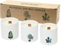 FMC gifts Set Grote Botanische Geurkaarsen - Soy Wax - Victoriaanse Pioenroos - Keramieke Potten
