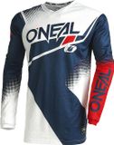 O'NEAL Element Racewear V.22 Bleu Blanc Rouge Maillot de Motocross - Taille S