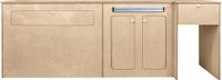 MonsterShop Monster Group BV Camper keuken pod lhd - Natuurlijk - 211 cm - Inklapbare tafel