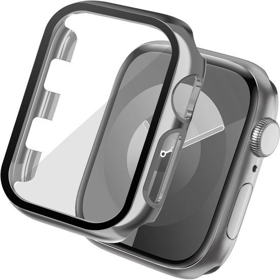 imoshion Ploonk B.V. Screenprotector - Geschikt voor Apple Watch 1 / 2 / 3 - 42 mm - Full Cover Hard Case - Zilver