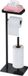 Unyqoos Porte-rouleau de papier toilette sur pied noir acier inoxydable