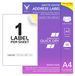 OEM 50 A4-etiketten, mat, zelfklevend, geschikt voor laser- en inkjetprinters