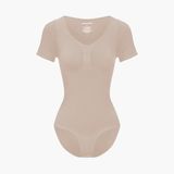 cfab - T-shirt bodysuit met corrigerende shapewear en slipje - Beige - 3XL