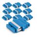 1aTTack.de 10x glasvezel keystone-connectoren OS1 / OS2 (UPC of PC) SC duplex female naar SC duplex female singlemode blauw