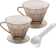 Westmark Koffieset, 3-delig, 2 koffiefilters maat 4 en doseerlepel, kunststof, transparant/wit