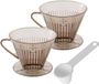 Westmark Koffieset, 3-delig, 2 koffiefilters maat 4 en doseerlepel, kunststof, transparant/wit