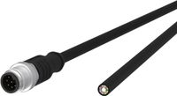 METZ CONNECT 142MEA10100 - 10 m - M12 - M8 - Male - Black