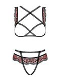 Obsessive Megies 2 pcs Set - Erotische lingerieset - Maat S/M - Zwart