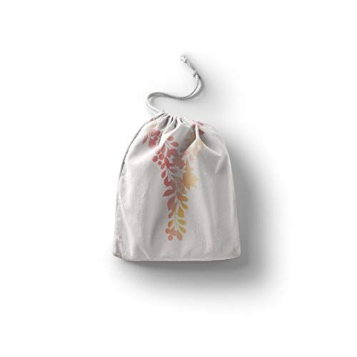 Bonamaison Bedrukte katoenen tas met trekkoord - 40 x 50 cm