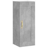 vidaXL Wandkast - 34,5x34x90 cm - Bewerkt Hout - Betongrijs