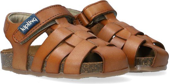 Kipling Fidel Sandalen Jongens - Cognac Maat 26 - Platte sandalen - Leer - Maat 26 - Casual schoenen - Lente/Zomer 2024