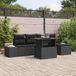 Maison Exclusive - Ensemble de jardin 6 places, noir, en polyrotin