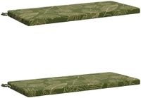 vidaXL - 2-delige - Coussin de banquette - SOEST - 2 - pièces - 100% - Polyester - Feuille - Design