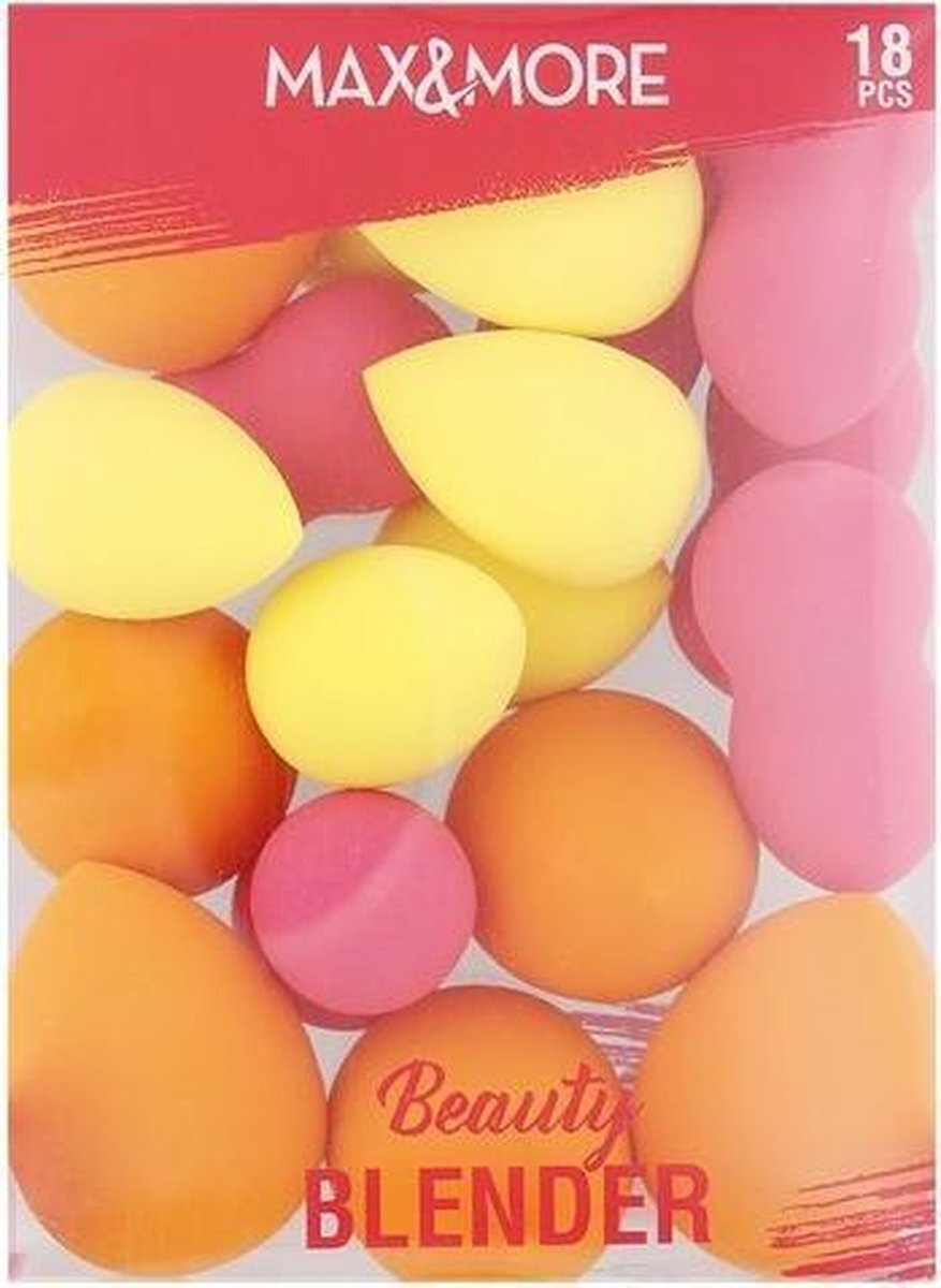 Max & More MAX&MORE /Make-upspons blender voor make-up (18 stuks) make-up blenders